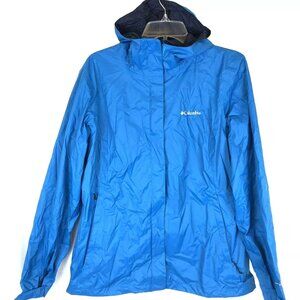 Columbia Women’s Large Blue Hooded Wind Breaker Jacket